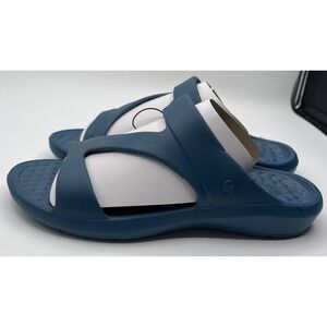 Joybees Everyday Sandals Blue Botanical Womens 9 Slide Z-Strap